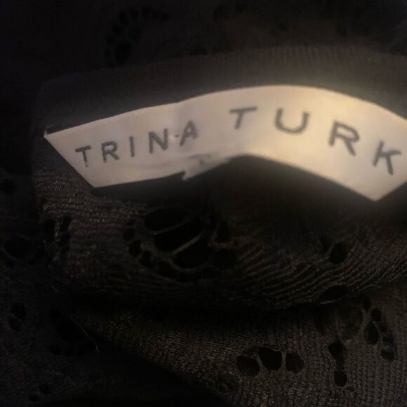 Trina Turk Kimberlina Black Lace Back Jumpsuit M - Picture 8 of 10